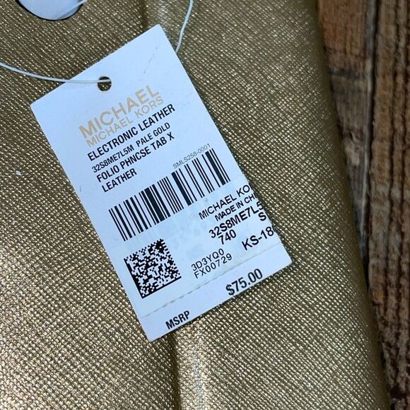 Michael Kors Saffiano Leather Folio Case with 3 Card Slots for iPhone X xs new - Picture 8 of 10